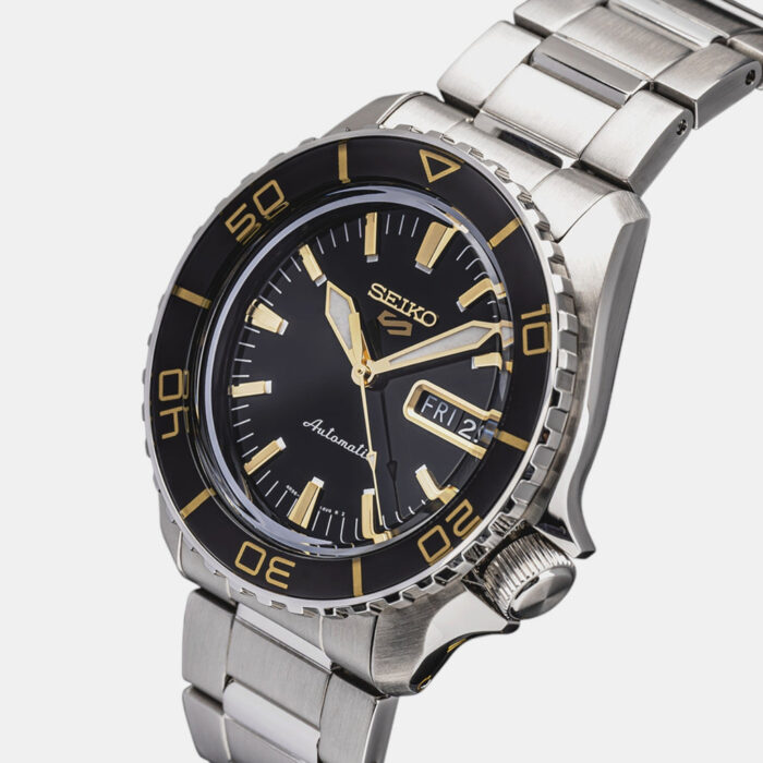 Seiko 5 Sport Automatic SKX Series Black Dial Silver Steel Strap Watch for Men - SRPK99K1 - Image 10